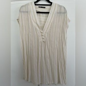Creme color tunic from zara. Size medium.